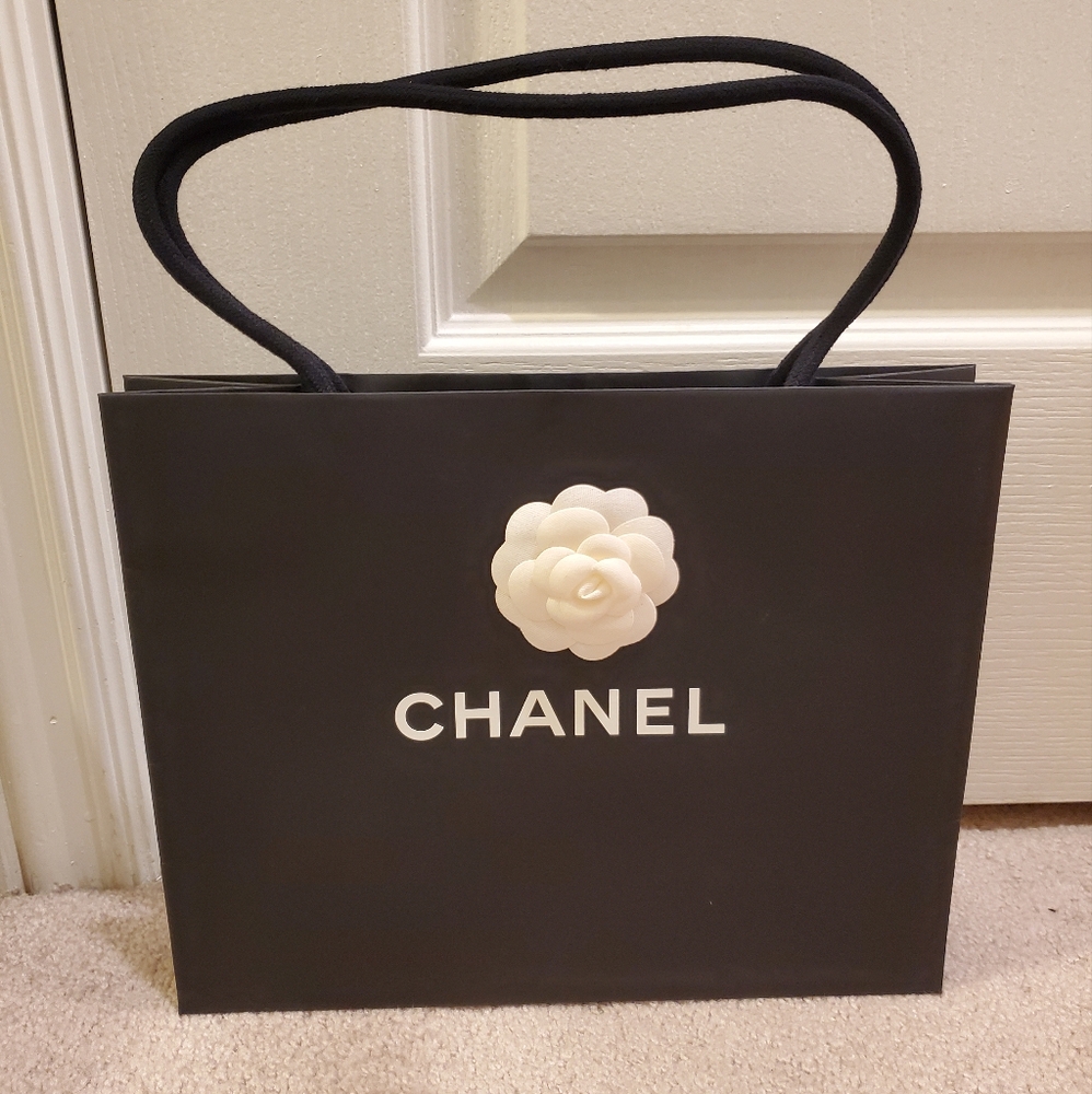 Authentic Chanel gift bag with camellia